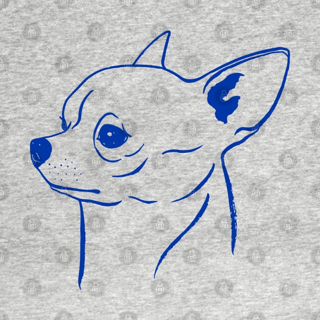 Chihuahua (Beige and Blue) by illucalliart